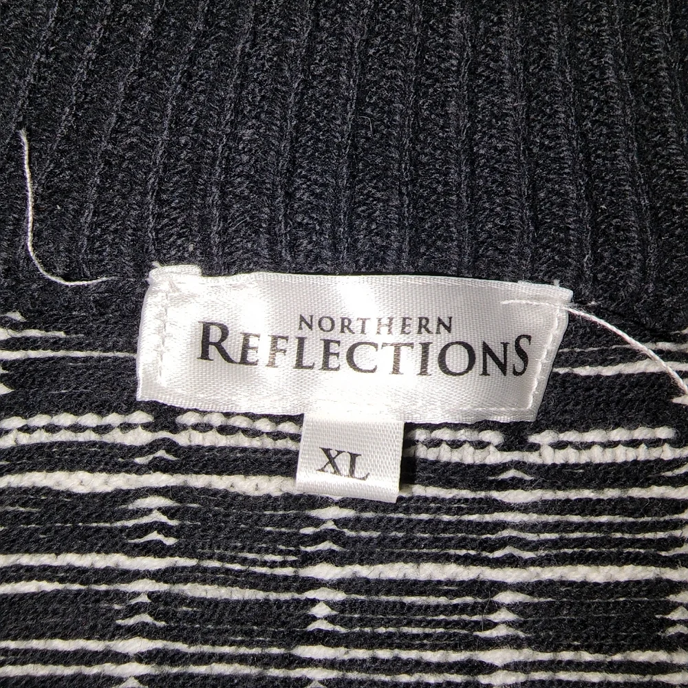 Northern Reflections Zip Up Black and White light spring coat - Picture 2 of 2